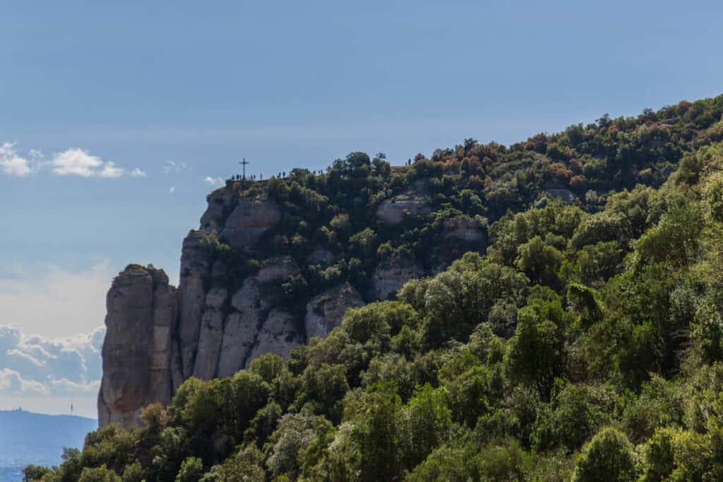 Saint Michael's Cross at Montserrat Monastery in Spain